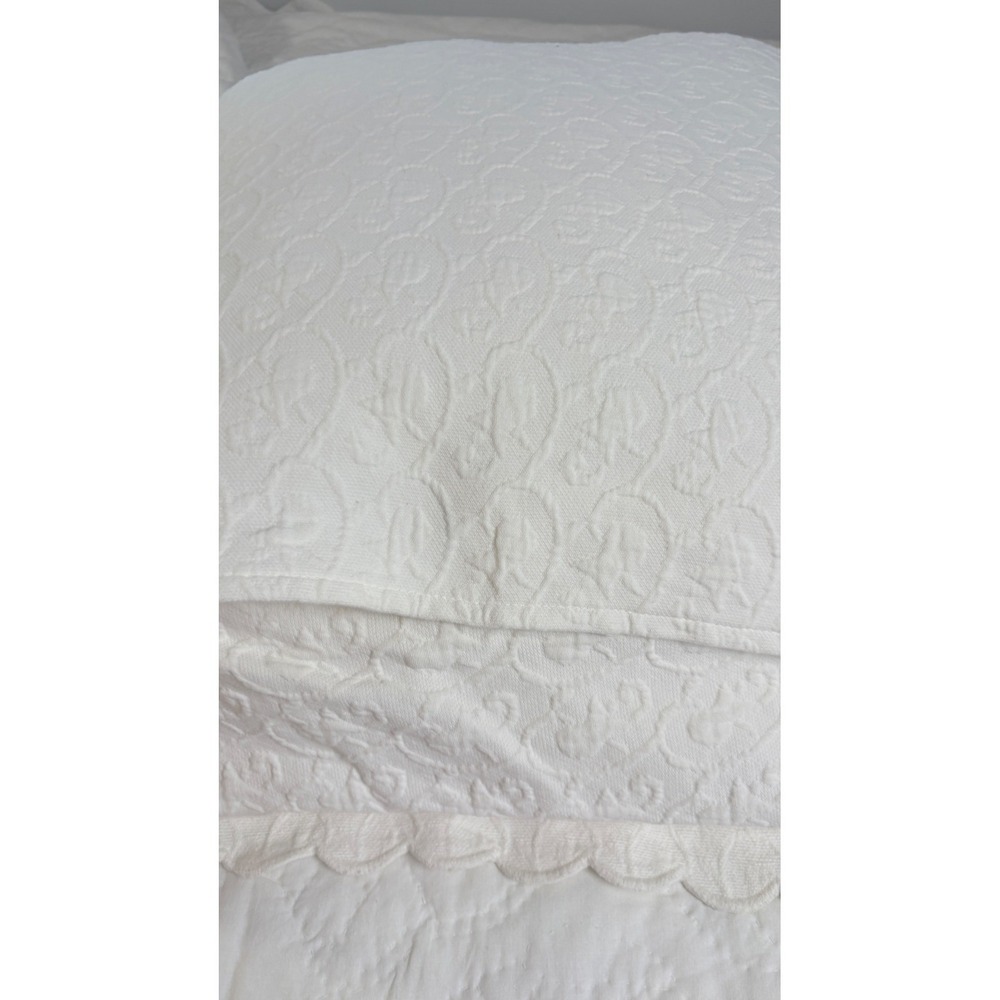 Pillow Sham Matelesse Ivory European 27" x 27" Square Oversized Made in Portugal